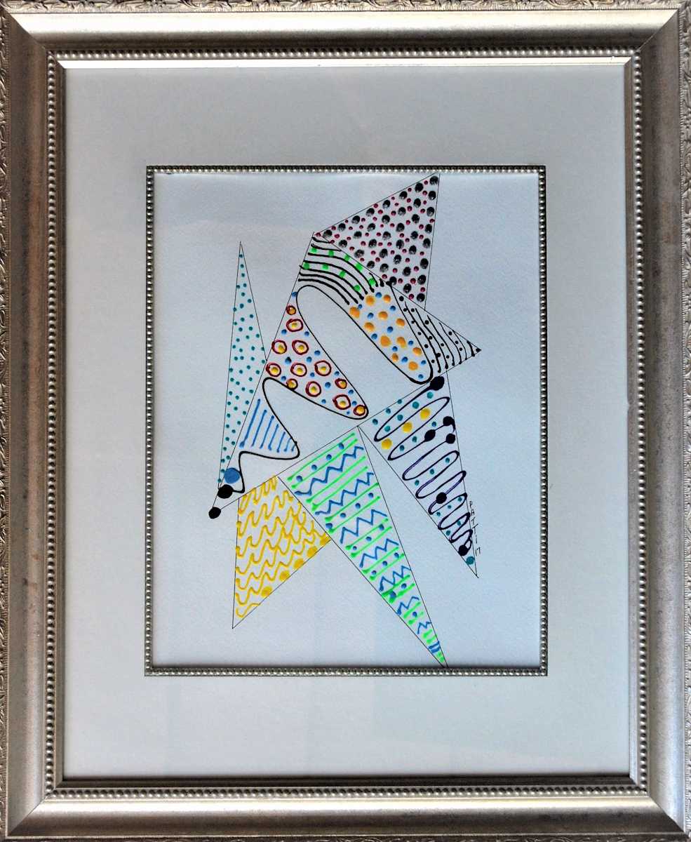UNTITLED - AFTER KANDINSKY by Patti Cooprider  Image: UNTITLED in Heavy Silver Frame