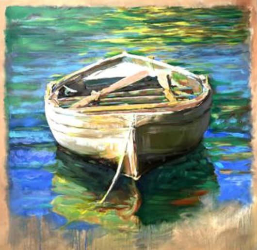 Boat Reflections by Steven Lester 