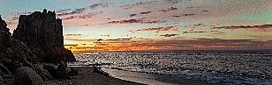 Cabo Sunrise Panorama by Carol Hudson 