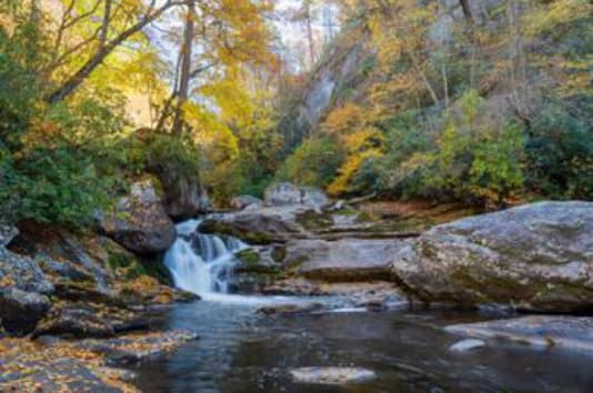 Upper Scadin Falls in Autumn by Carol Hudson 