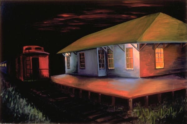 Caboose and Train Station by Dan Reed 