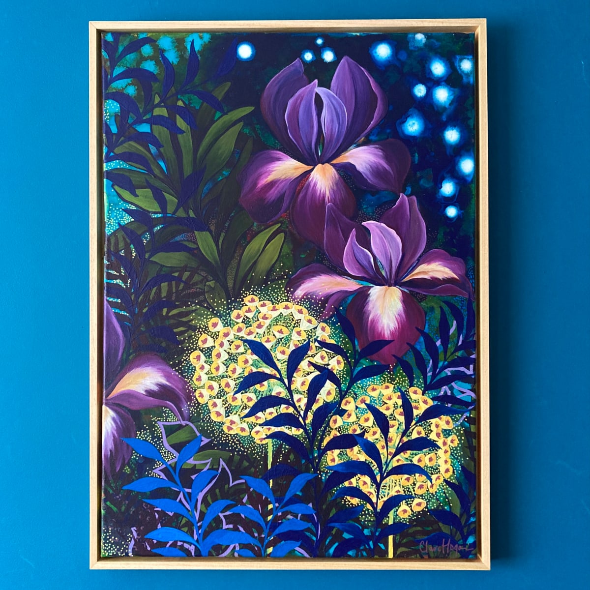 Moonlight Ophelia by Clare Hogan  Image: Ophelia - deep and dark. Would look amazing on a colourful wall or add vibrant colour to a more neutral room. 