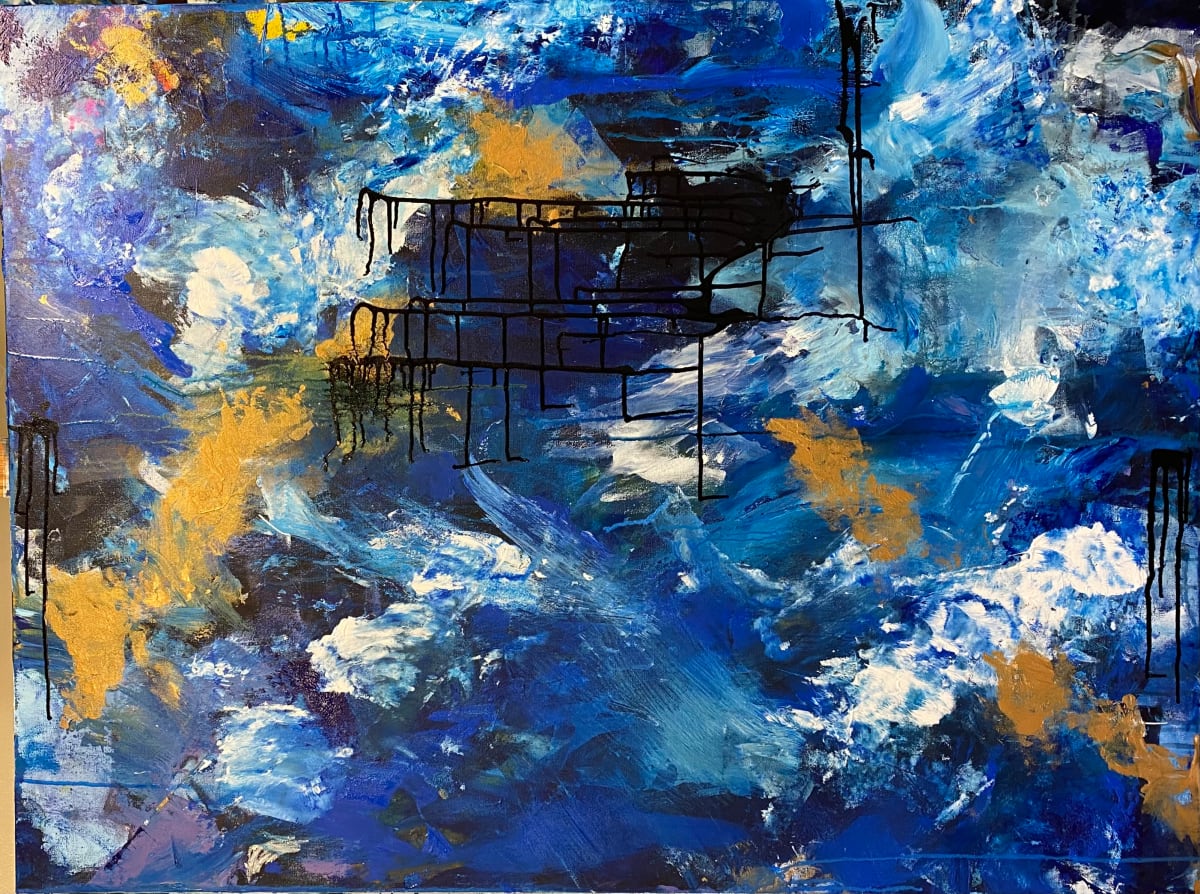 Blue 2 by Rhonda Bell Studio 