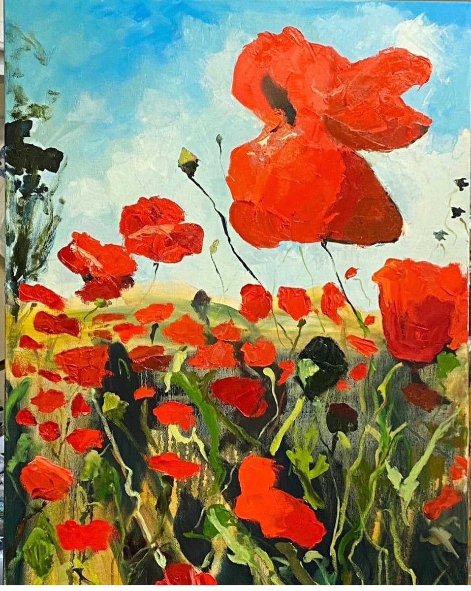 Poppies by Rhonda Bell Studio 