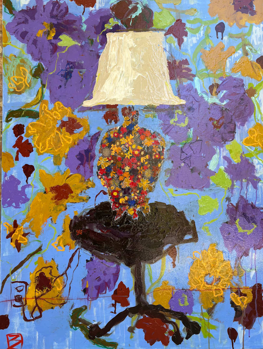 Lamp at the Jazz Cafe by Rhonda Bell Studio 