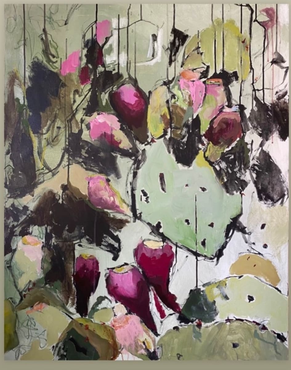 Magenta Cactus by Rhonda Bell Studio 