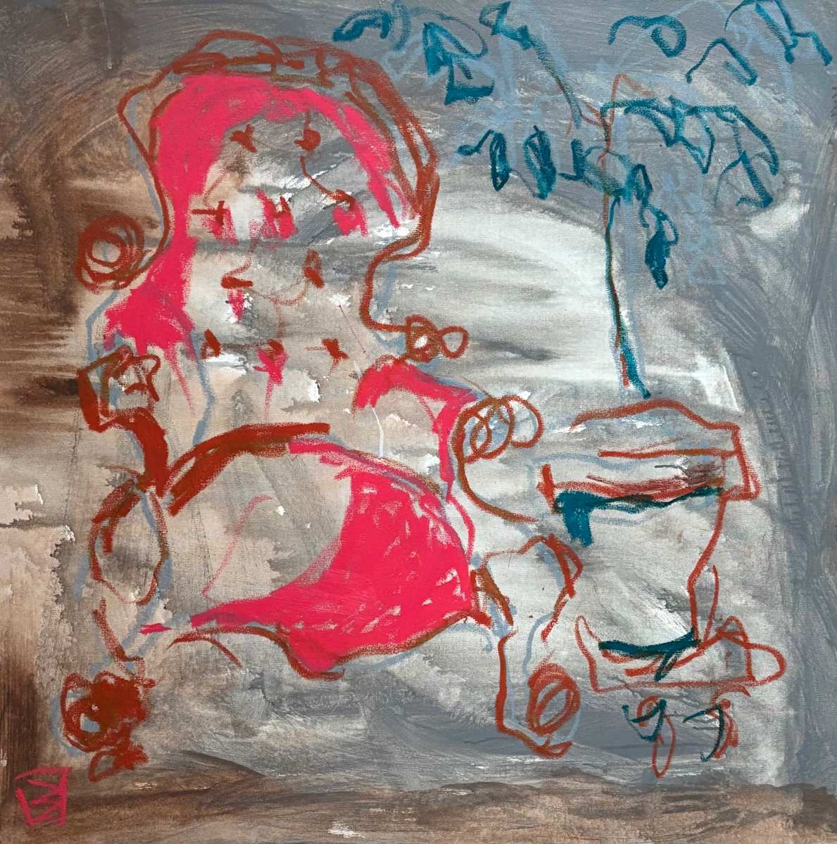 Interiors5 Pink Chair by Rhonda Bell Studio 