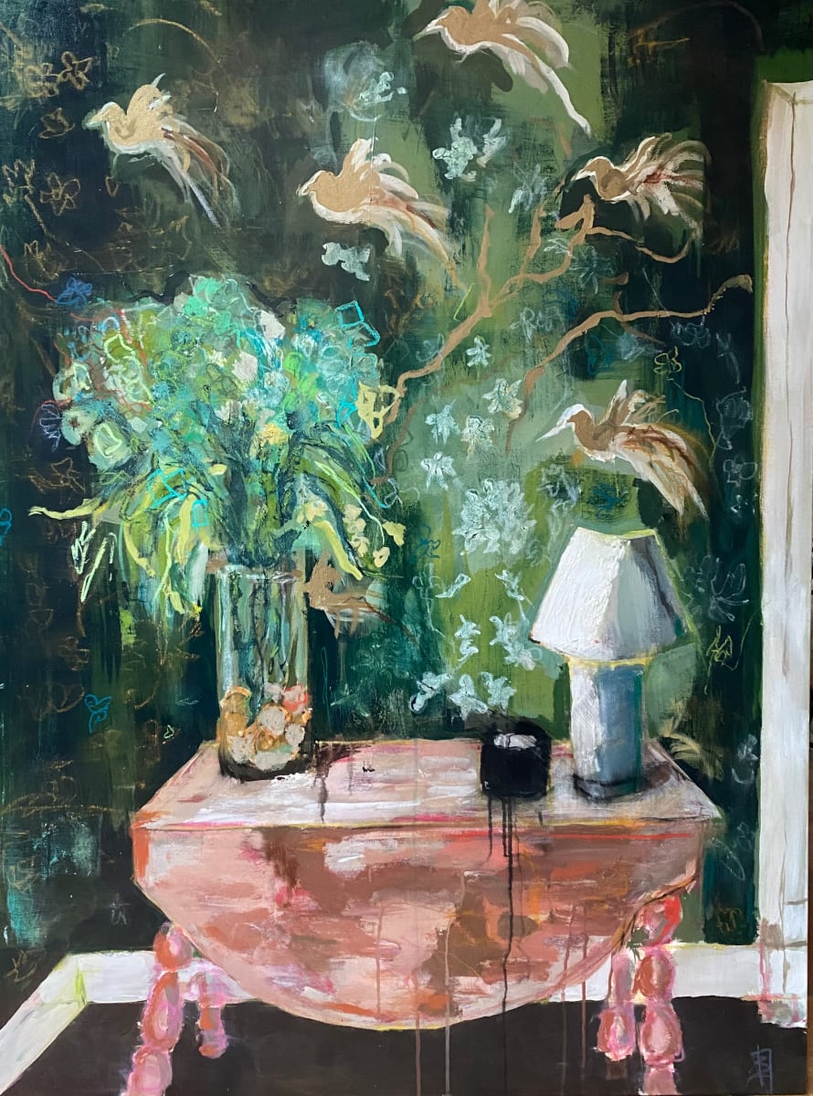 Pink Table by Rhonda Bell Studio 