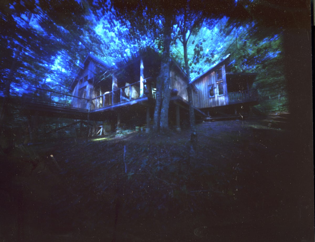 Cabin Cibachrome by Bruce Marsh  Image: Cibachrome Pinhole, a view of our cabin, NC. We built this cabin/studio, 1981 - 1984. Every stick. We spent summers there for 30 yrs.
