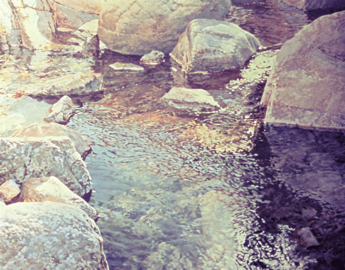 Deep Creek II  Image: I did many watercolors of Deep Creek, North of Lake Arrowhead, CA. Pale stones, clear water!