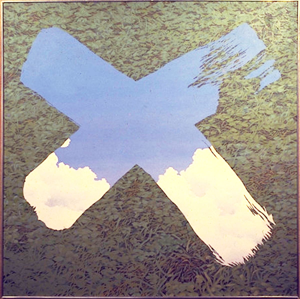 Grass X by Bruce Marsh  Image: Brush stroke X, full of clouds.
