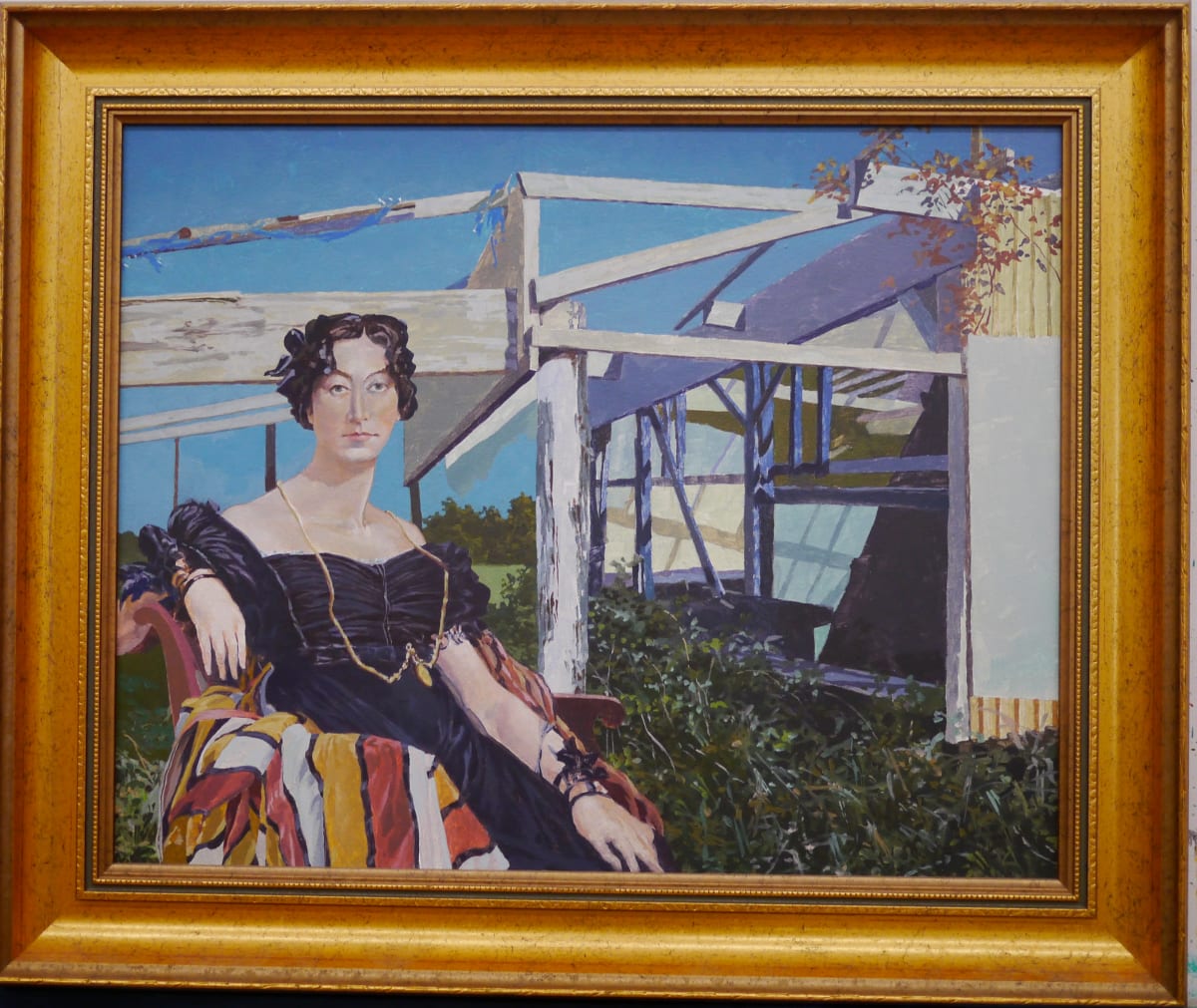 Ingres Fruit Stand  Image: Study of an Ingres' Portrait, at an abandoned fruit stand.