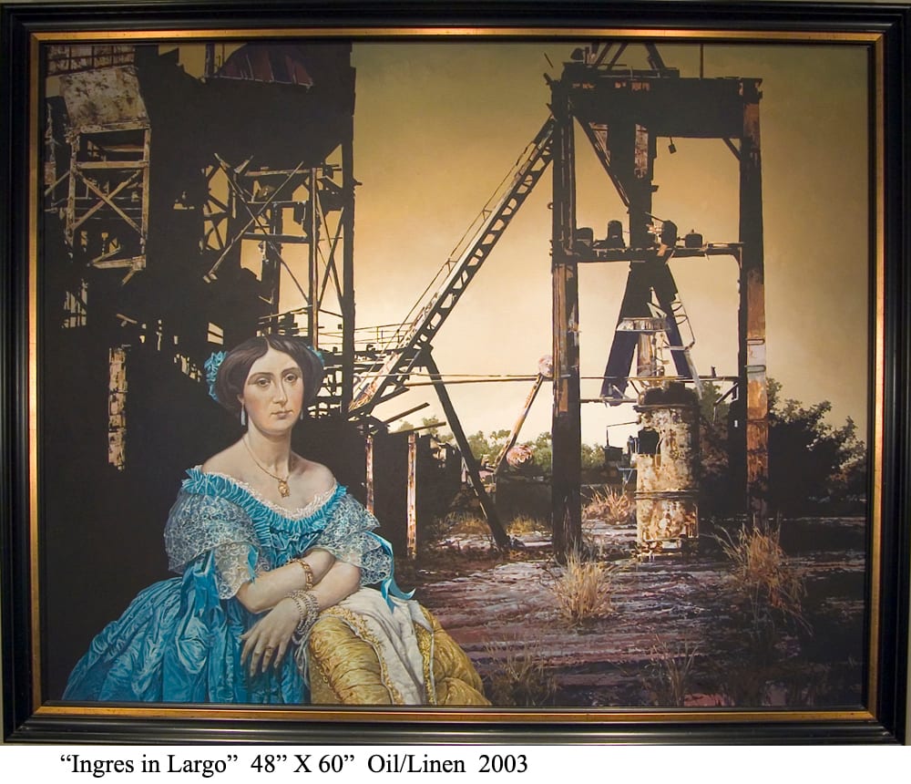 INGRES in LARGO  Image: Ingres portrait set in an abandoned concrete plant.
