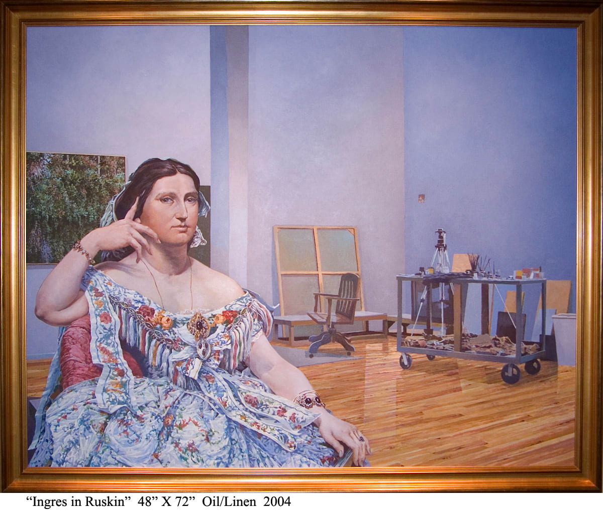 Ingres in Ruskin  Image: An Ingres' portrait in my new studio.