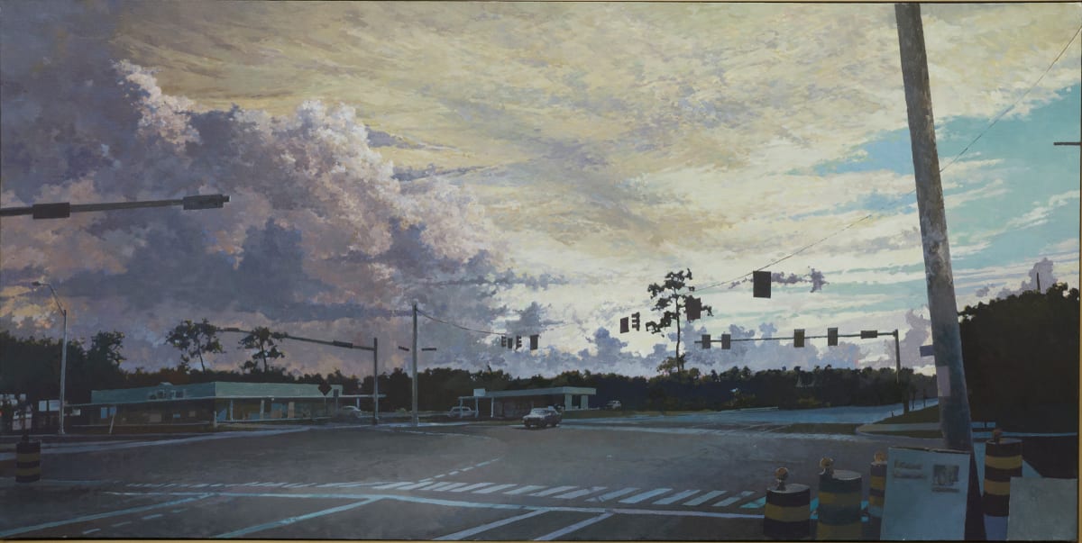 Intersection w/Clouds by Bruce Marsh  Image: From a series of roads in Ruskin FL. This is US 41 and College Ave.