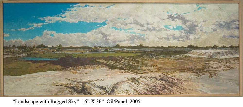 LANDSCAPE w/ RAGGED SKY? by Bruce Marsh  Image: Local land being cleared for sub-divisions.