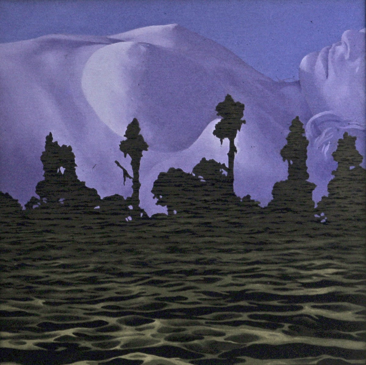 Trees Sea Woman 