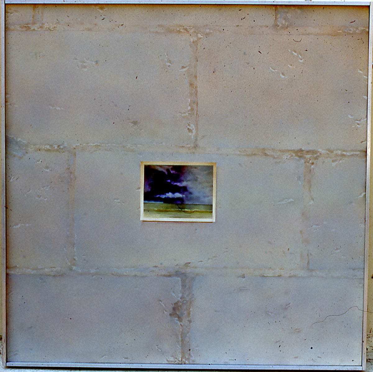 Block Wall Polaroid  Image: Polaroid pinned to a block wall; I was living then in an old storefront, Franklin St., Tampa