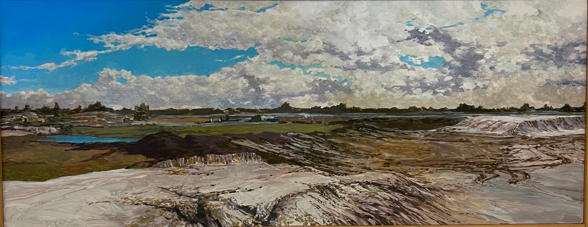 Landscape w Bright clouds by Bruce Marsh 