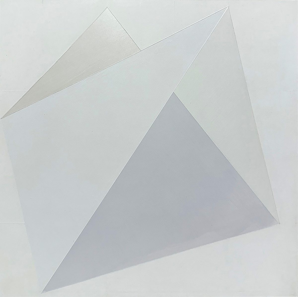 The Brighter the Light, the Darker the Shadow by Shawn Camp  Image: Shawn Camp, "The Brighter the Light, the Darker the Shadow", 2025, acrylic on hardboard, 16 x 16 x 1.5 in. 