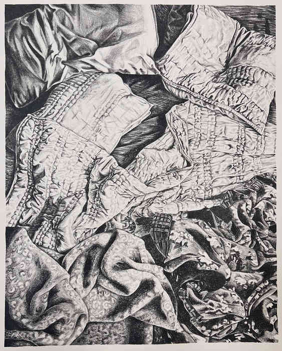 To Nest by Shannon Ferguson  Image: Shannon Ferguson, To Nest, 2023, lithography, 22 x 18 in. 
