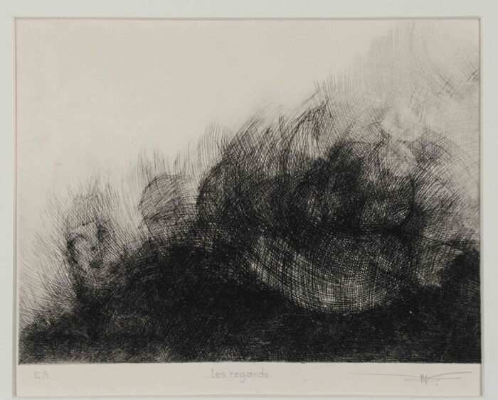Regards by Jean-Jacques Lecoq  Image: Jean-Jacques Lecoq, Regards, 2008, intaglio, 8 x 9 in. 