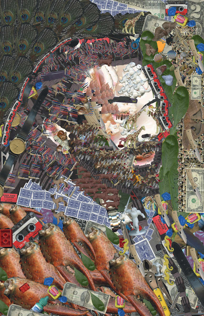 Clawed Clod, Claude by Robert Giacomelli  Image: Robert Giacomelli, "Clawed Clod, Claude", 2025, digital collage (Photoshop), 24 x 18 in.