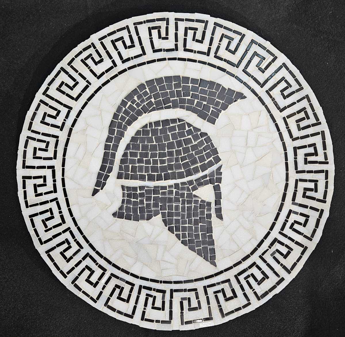 Greek Key and Helmet by Pam Farris 