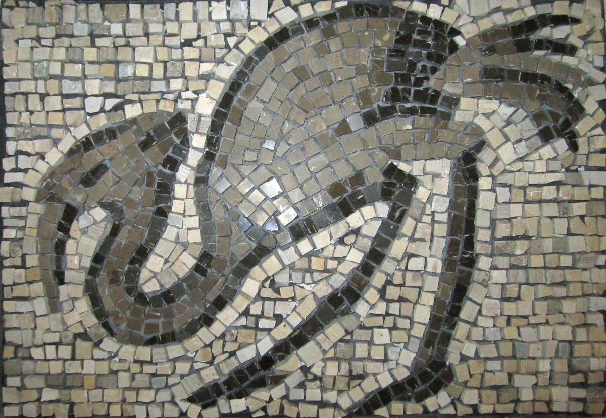 Bird Mosaic from Great Palace Museum by Pam Farris 