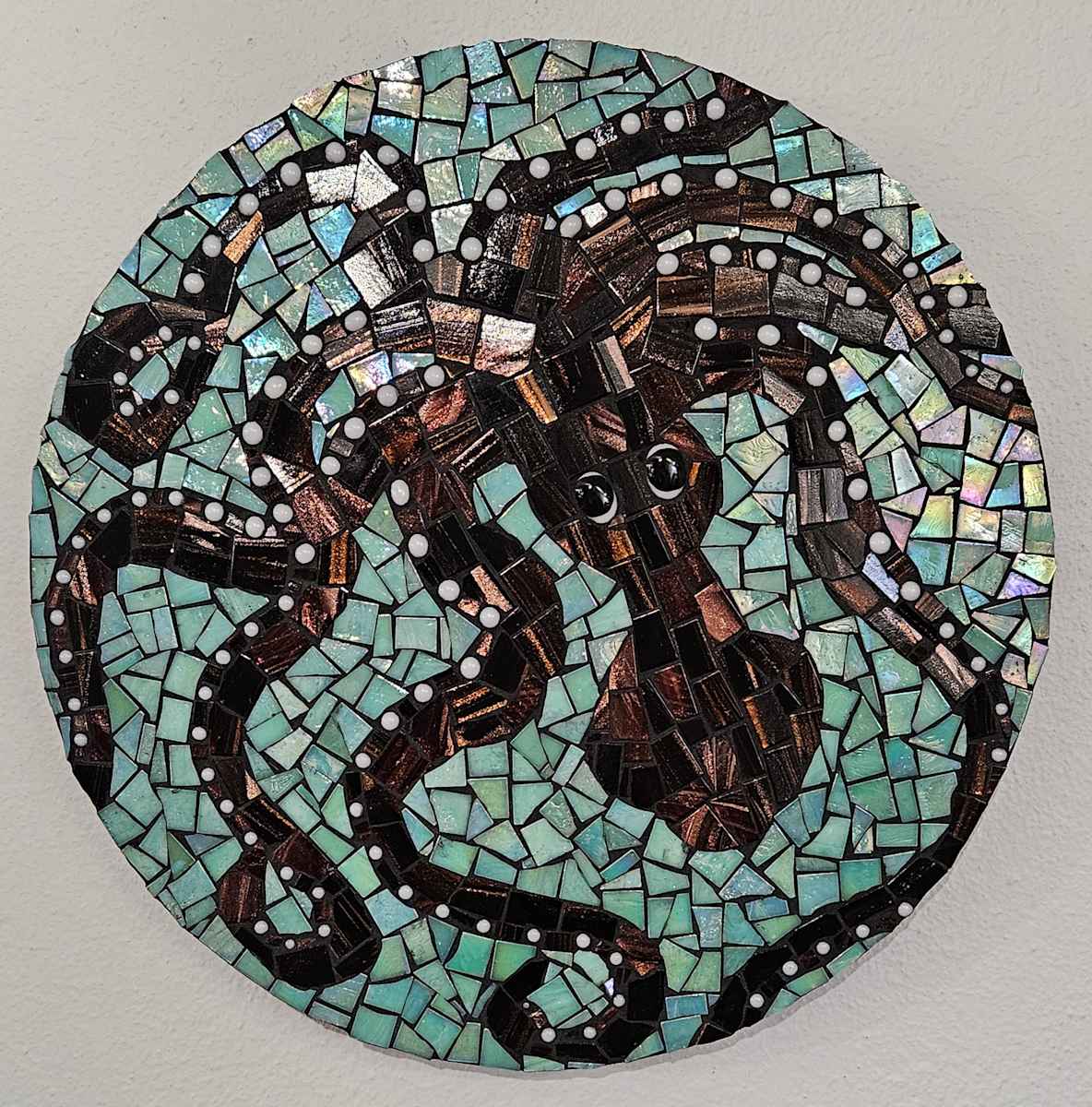Greek Octopus- Brown with Green by Pam Farris, Image 1.