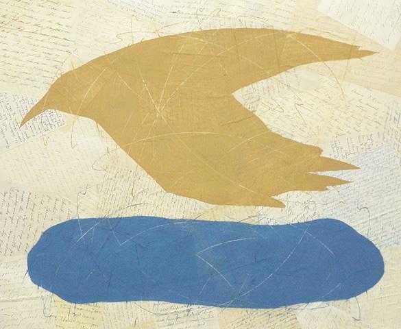 Gold Bird Over Blue Cloud by Louise Laplante, Image 2.
