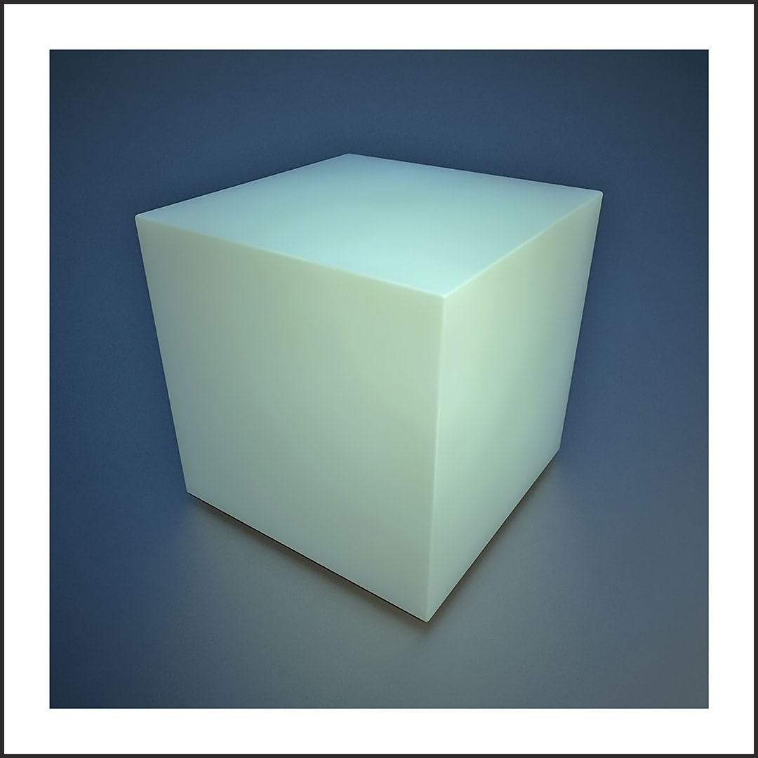Translucent Cube,  2019 by Ronald Davis 