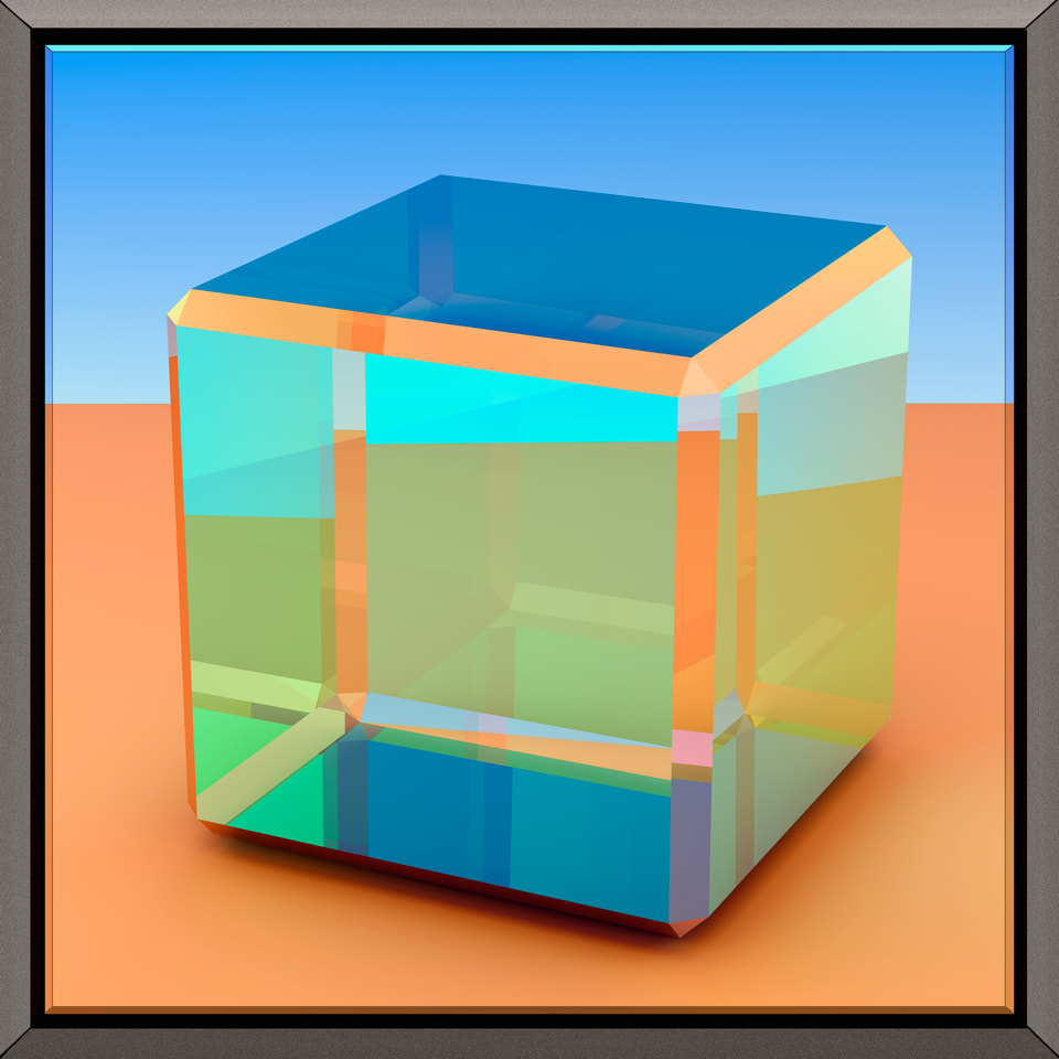 Glass Cube IV by Ronald Davis 