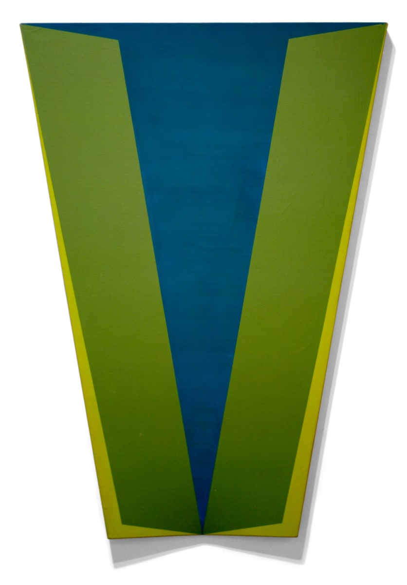 Green-Blue Vee-Rift, 1965 by Ronald Davis  Image: Green-Blue V-Rift, 1965
