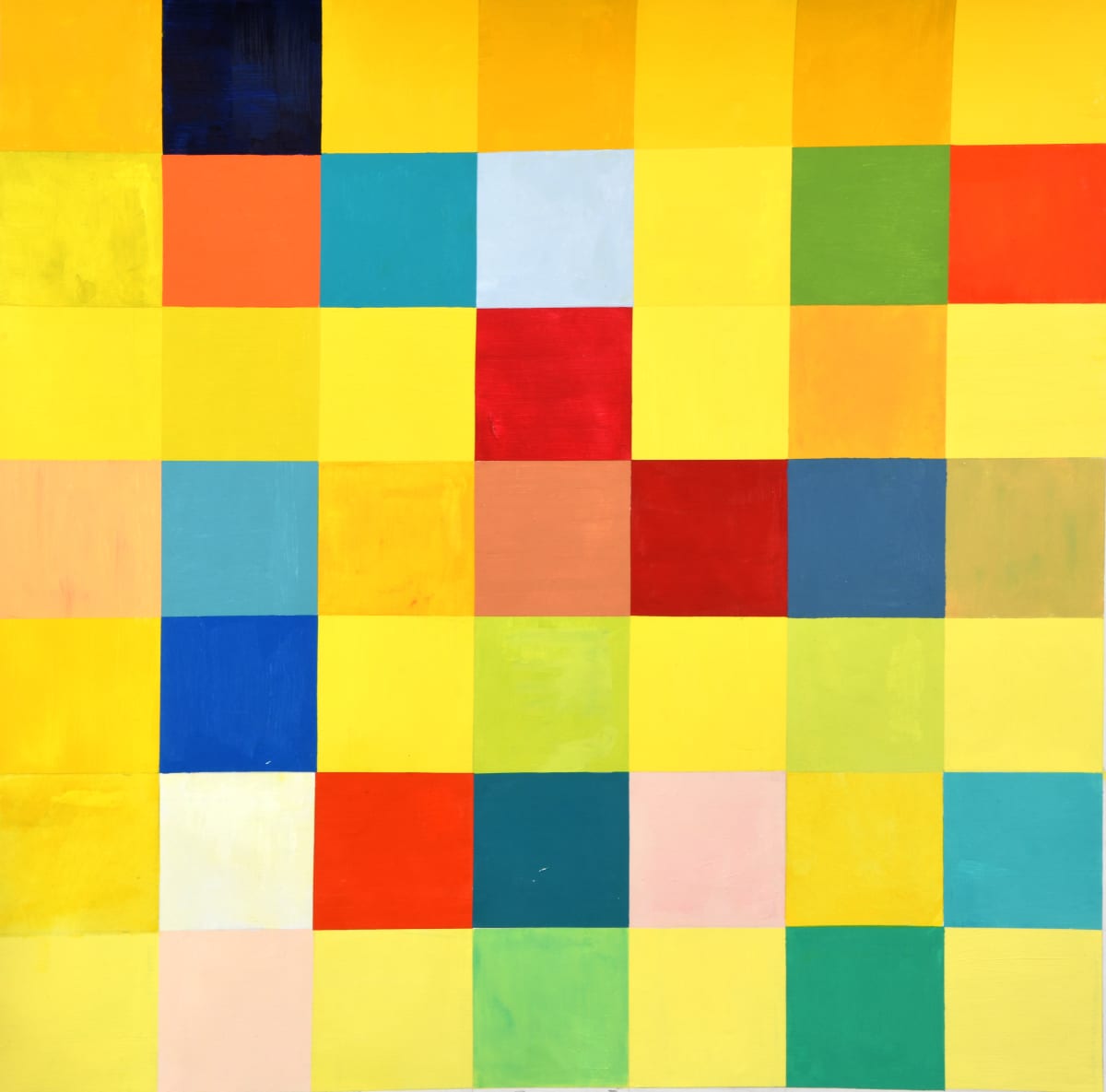49 Yellow Squares by David J. Marchi 