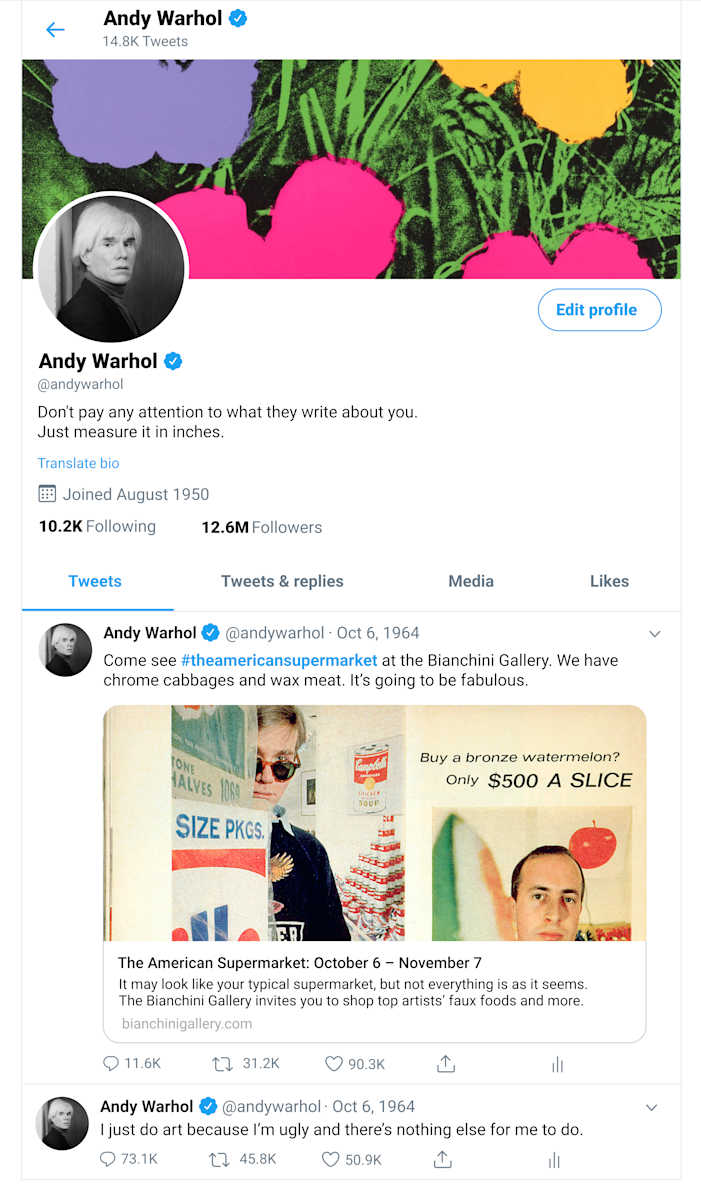 Andy Warhol BackTweet by David J. Marchi 