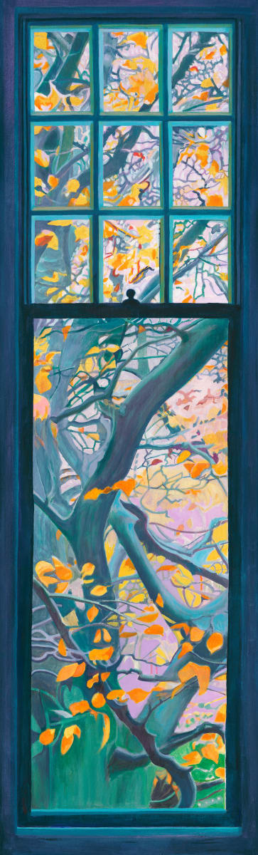 Victorian window with Beech  Image: All artwork available as Giclee PRINTS to your specification (i.e size/base required) minus frames. Price relative to size and base chosen: paper or canvas.