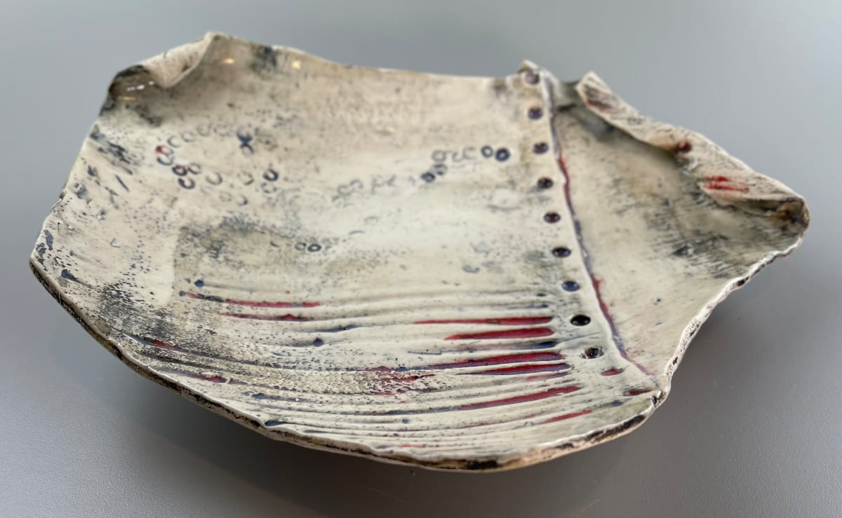 Red White and Blue Platter by Cydney Bender Reents 