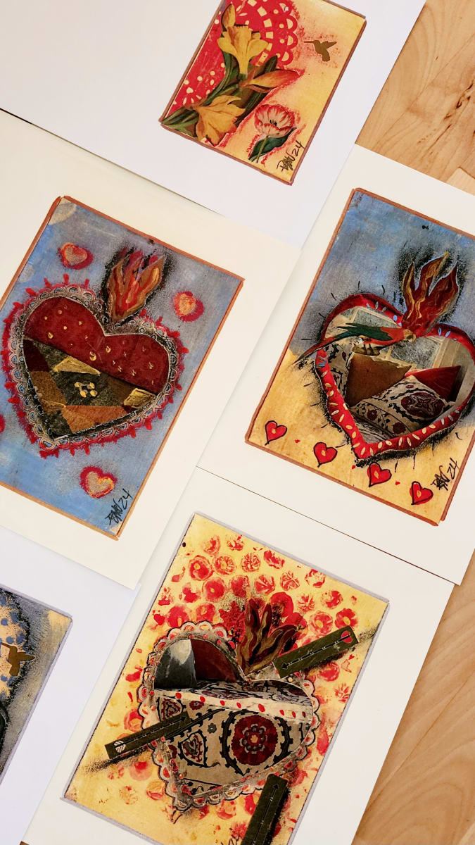 Valentine Print Greeting Cards by Rebecca Hawkins Valadez 