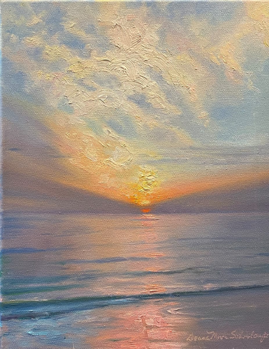 Sunset at Benicw Beach by Deana Moore Schoolcraft 