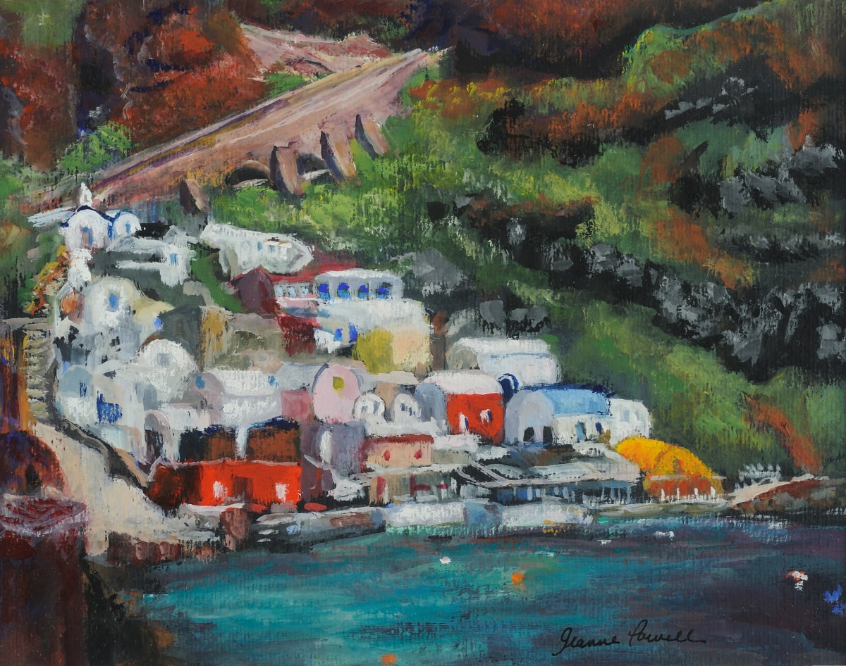 Old Harbor of Santorini by Jeanne Powell 