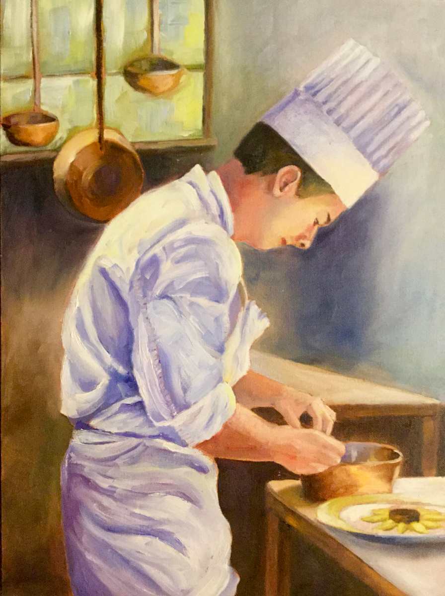 Burgundy Chef by Barbara Mandel 