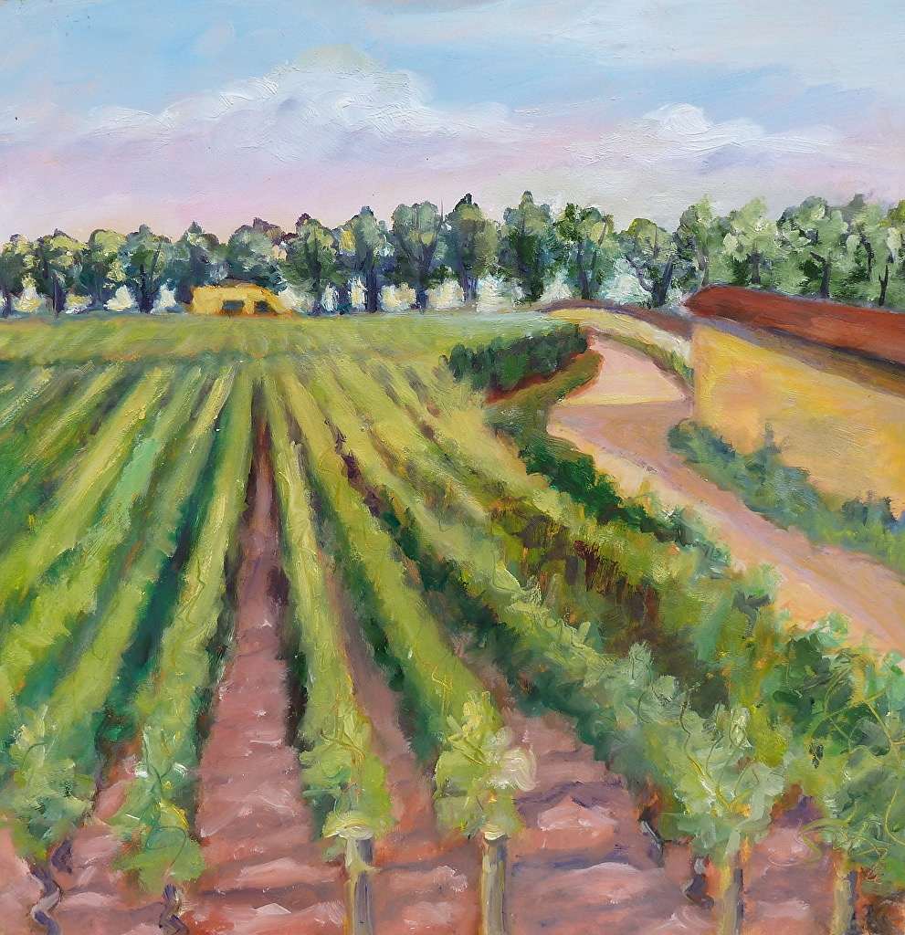 Burgundy Vineyard by Barbara Mandel 