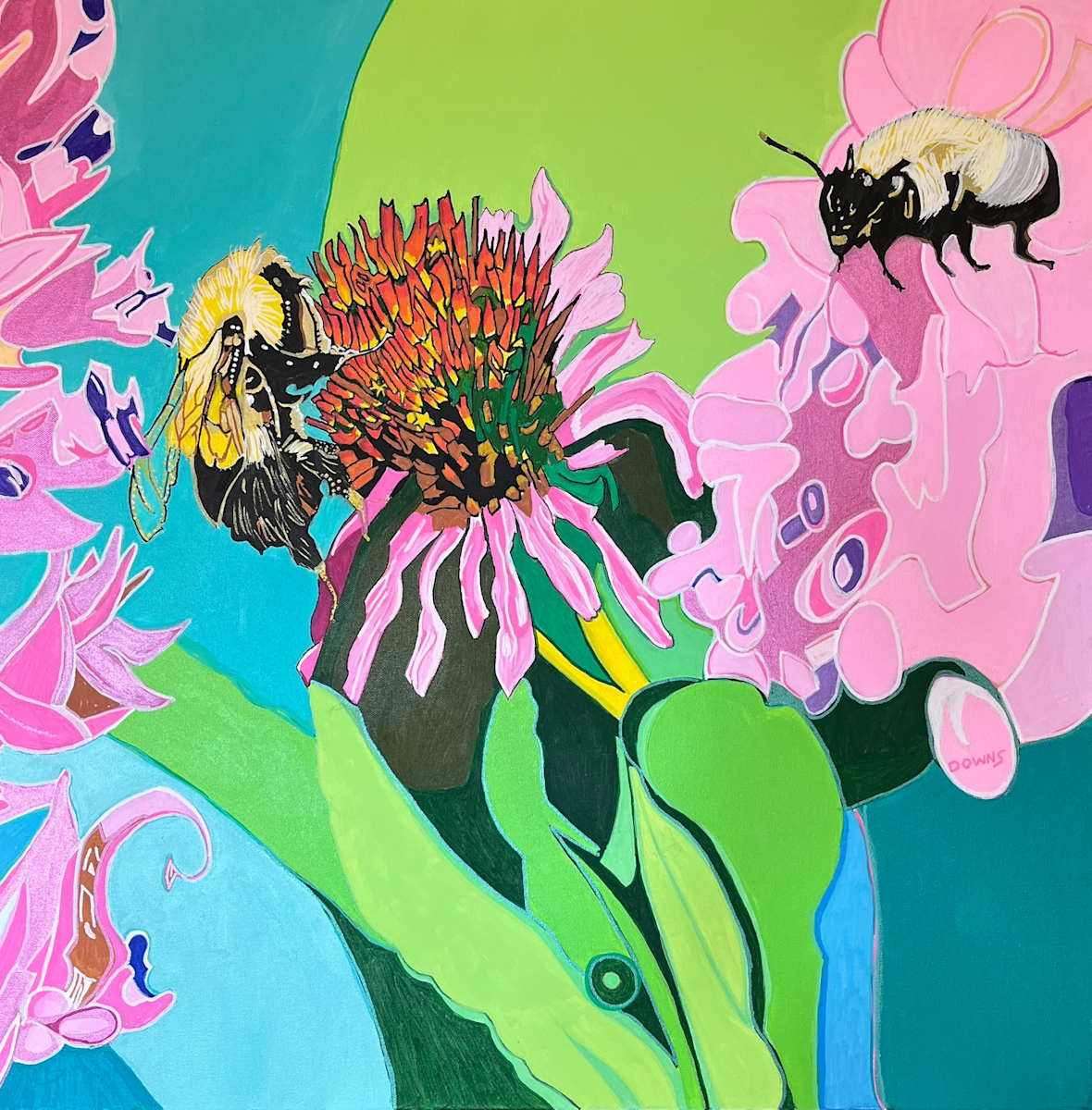 Bees in the Pink by Jamie Downs, Image 1.
