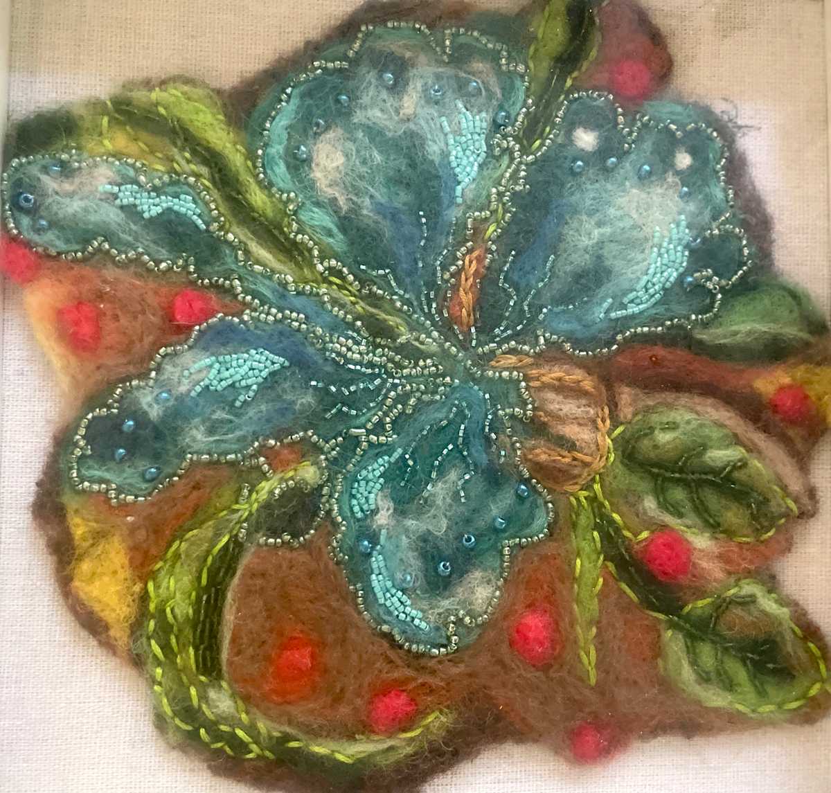 Teal Flower by Gail Kaplan-Wassell, Image 1.