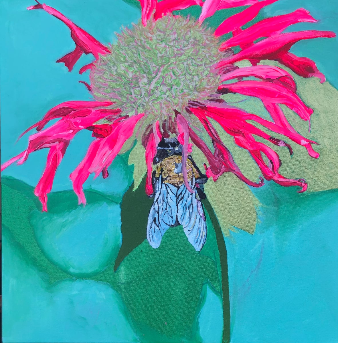 Bee and Bee Balm 9 by Jamie Downs 