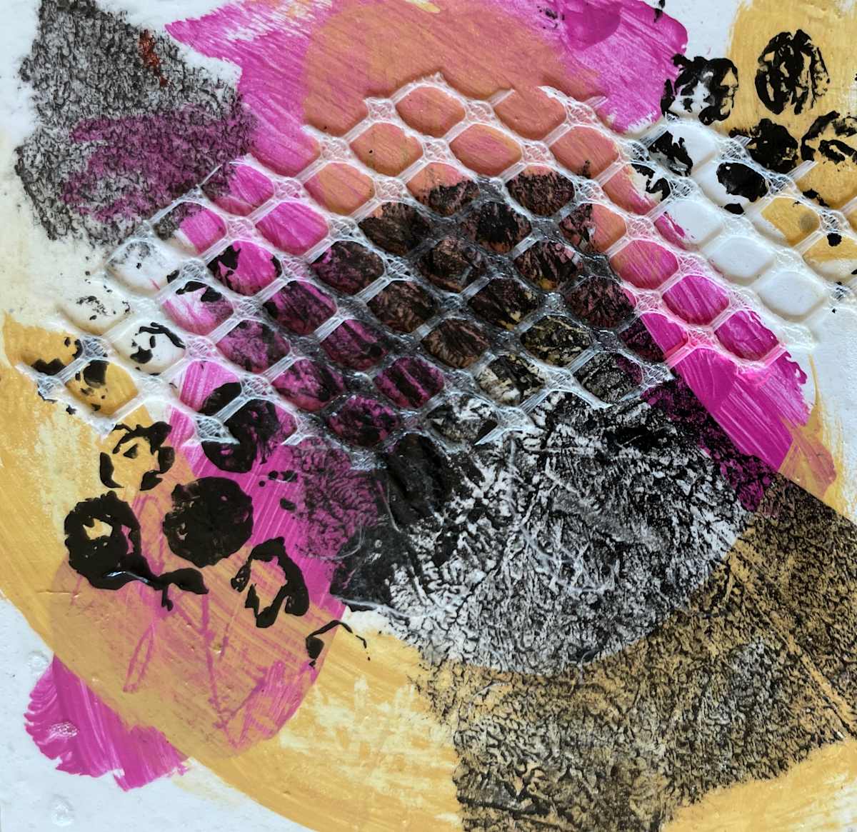 Pink and Tan Tile IV by Gail Kaplan-Wassell 