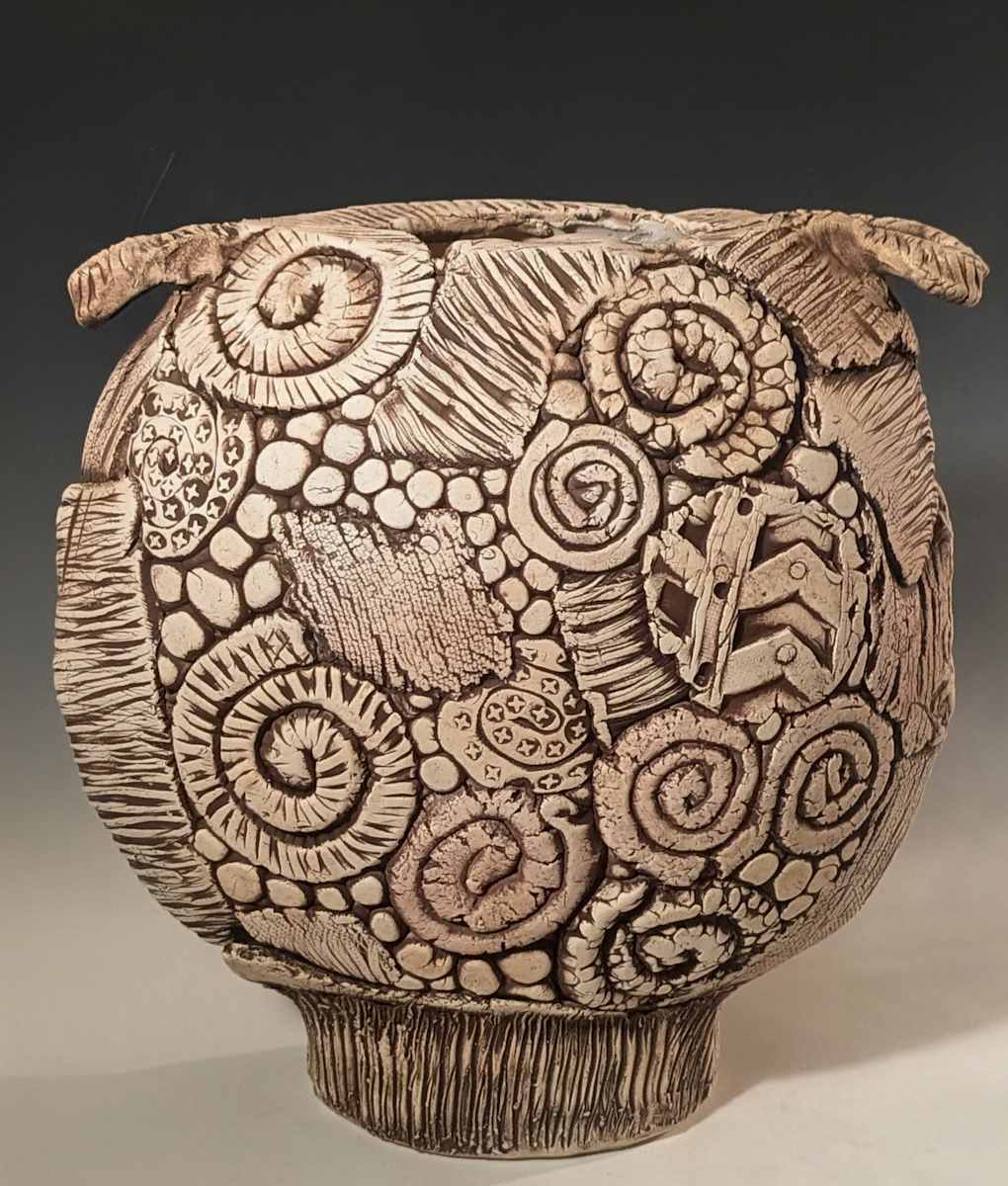 Patchwork Vase by Nancy Jakubowski 