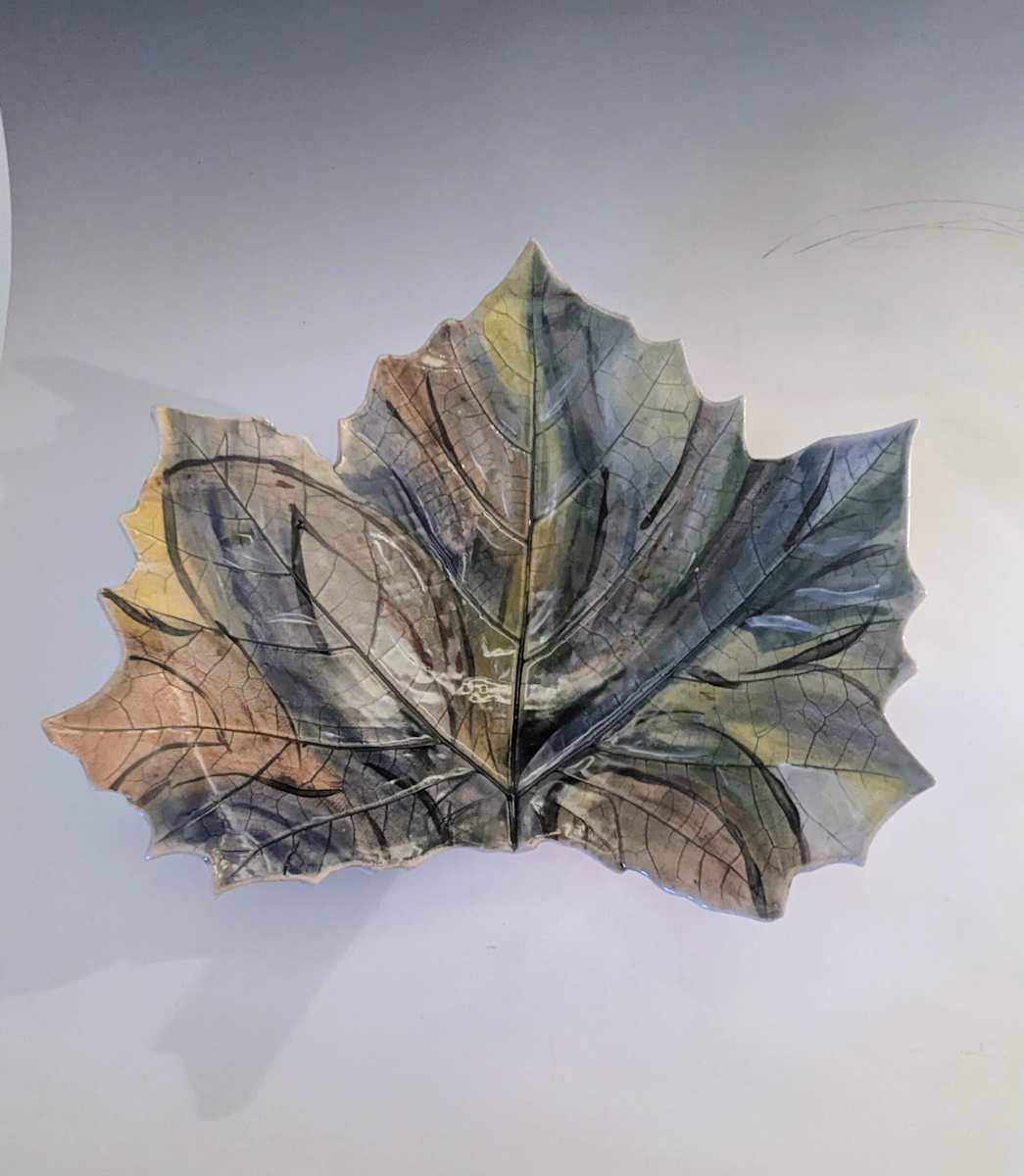 Leaf Plate by Nancy Jakubowski 