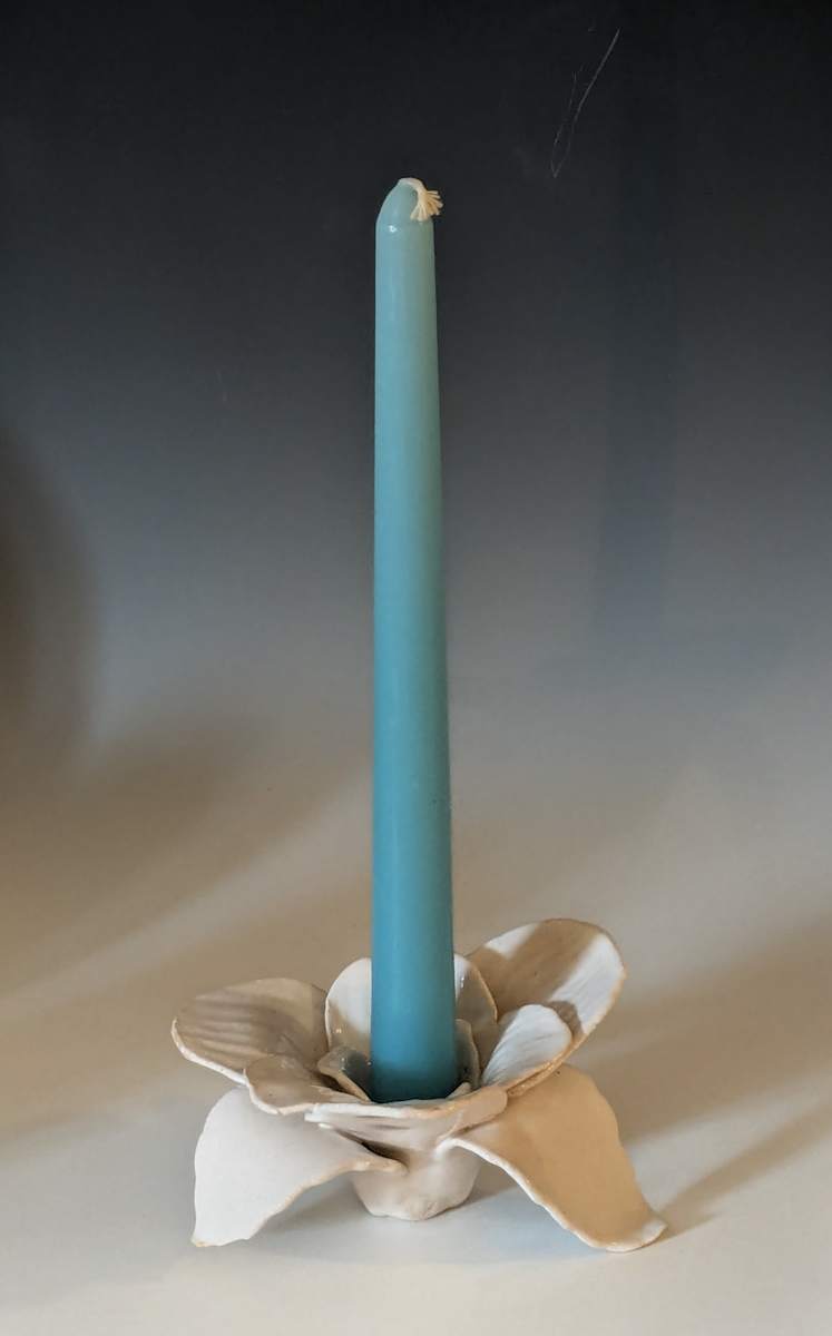 Flower Candlestick Holder #2 by Nancy Jakubowski, Image 1.